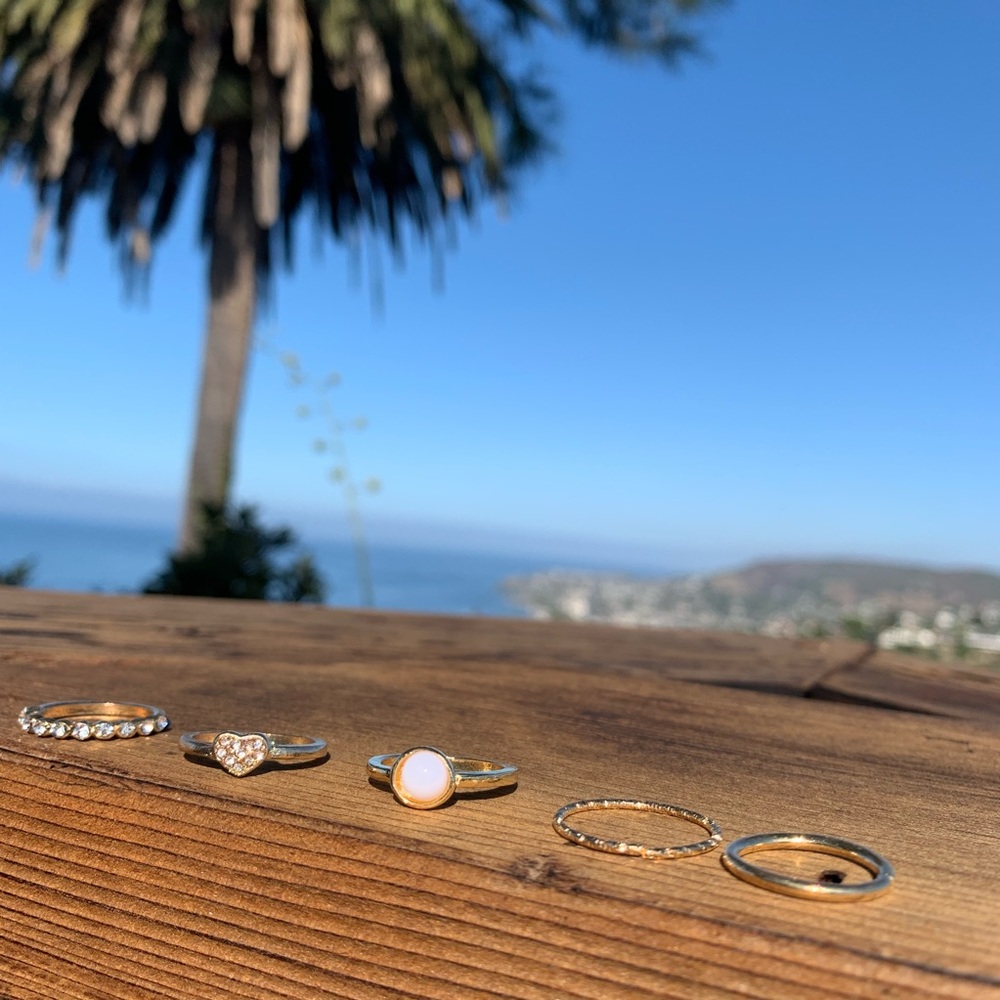 Simple Bohemian ♡ 5pcs Rings Set - Picture 2 of 6